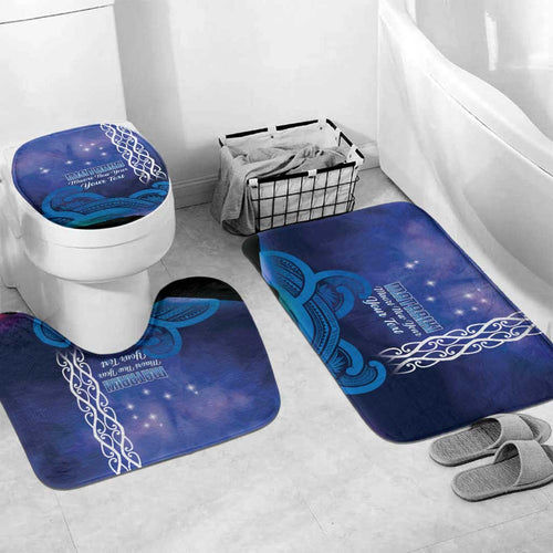 Personalised Matariki New Zealand Bathroom Set Maori New Year Galaxy Koru Pattern - Aussie Hoodie