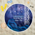 Personalised Matariki New Zealand Beach Blanket Maori New Year Galaxy Koru Pattern