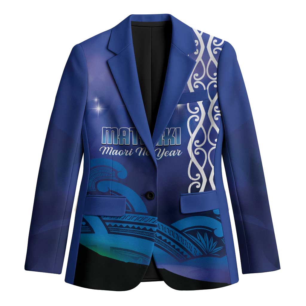 Personalised Matariki New Zealand Blazer Maori New Year Galaxy Koru Pattern - Aussie Hoodie