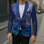Personalised Matariki New Zealand Blazer Maori New Year Galaxy Koru Pattern - Aussie Hoodie