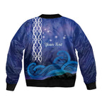 Personalised Matariki New Zealand Bomber Jacket Maori New Year Galaxy Koru Pattern