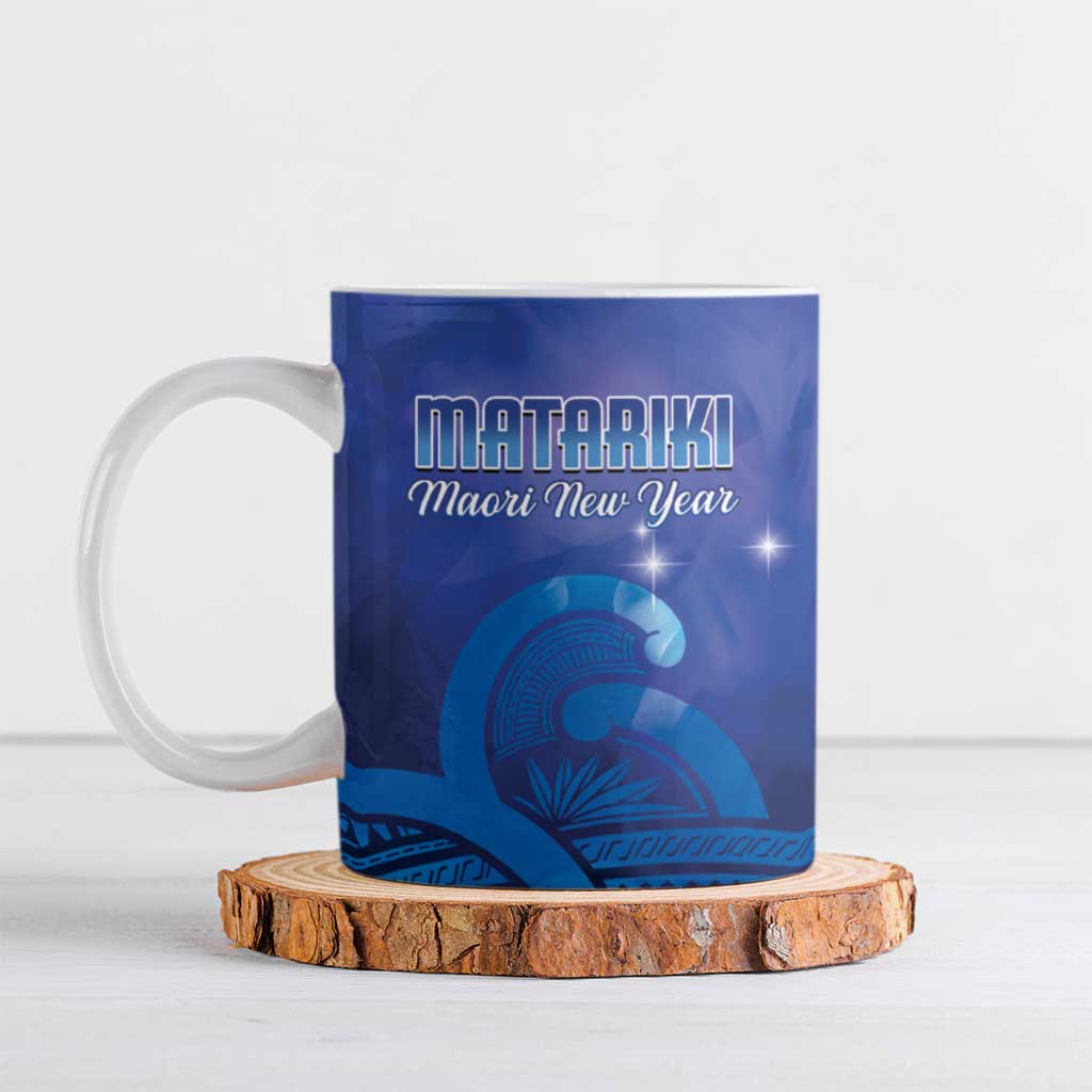 Personalised Matariki New Zealand Ceramic Mug Maori New Year Galaxy Koru Pattern - Aussie Hoodie