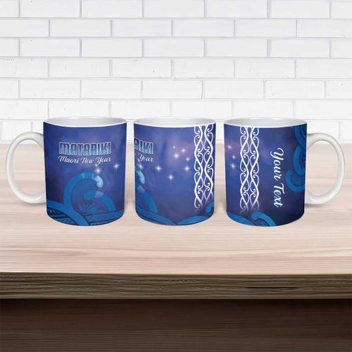 Personalised Matariki New Zealand Ceramic Mug Maori New Year Galaxy Koru Pattern - Aussie Hoodie