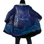 Personalised Matariki New Zealand Cloak Maori New Year Galaxy Koru Pattern - Aussie Hoodie