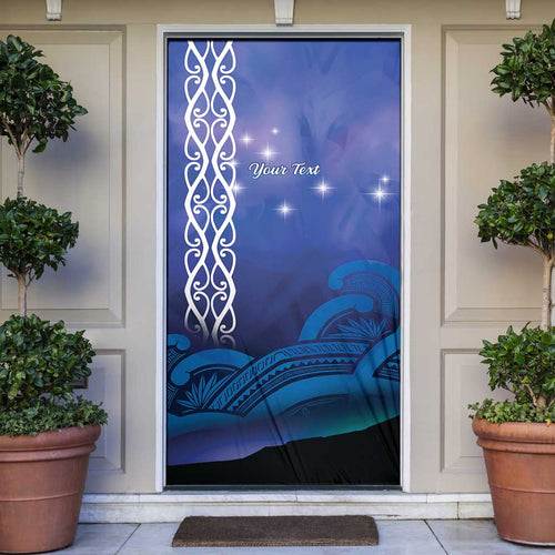 Personalised Matariki New Zealand Door Cover Maori New Year Galaxy Koru Pattern - Aussie Hoodie