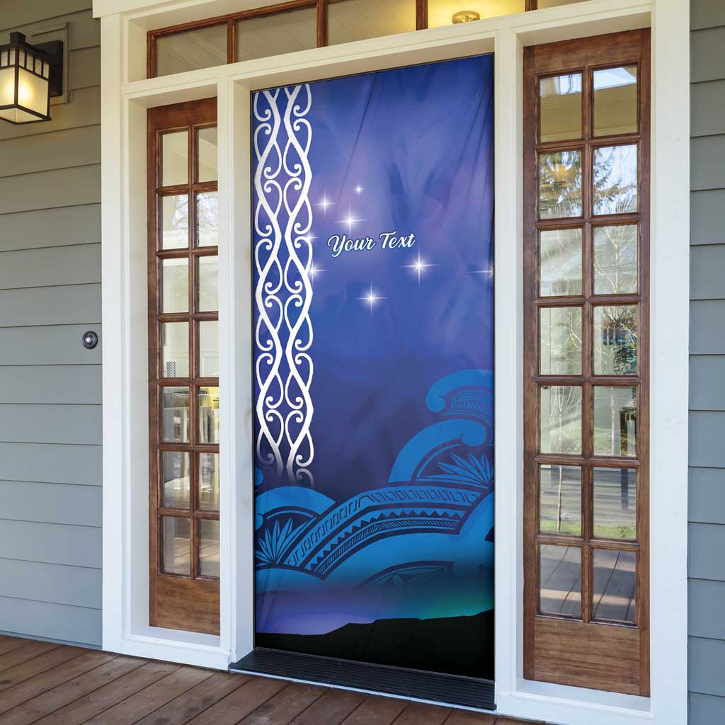 Personalised Matariki New Zealand Door Cover Maori New Year Galaxy Koru Pattern - Aussie Hoodie