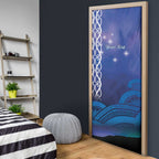 Personalised Matariki New Zealand Door Cover Maori New Year Galaxy Koru Pattern - Aussie Hoodie