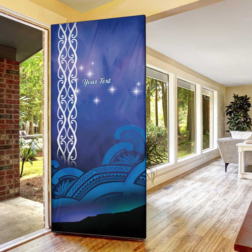 Personalised Matariki New Zealand Door Cover Maori New Year Galaxy Koru Pattern - Aussie Hoodie