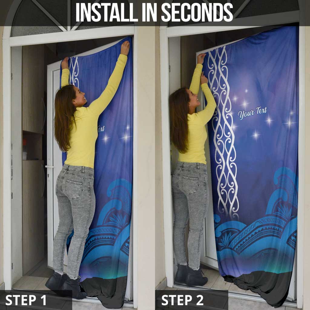 Personalised Matariki New Zealand Door Cover Maori New Year Galaxy Koru Pattern - Aussie Hoodie
