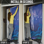 Personalised Matariki New Zealand Door Cover Maori New Year Galaxy Koru Pattern - Aussie Hoodie