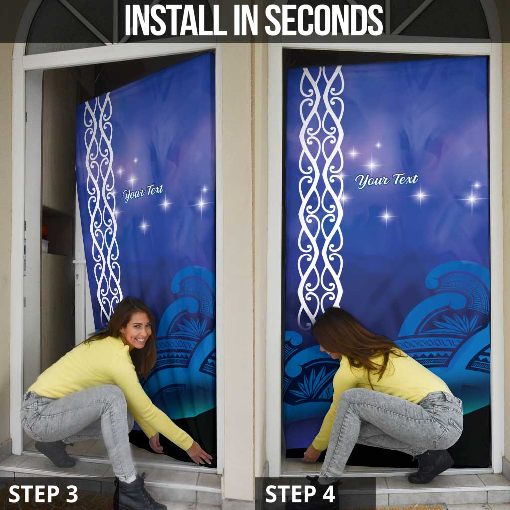 Personalised Matariki New Zealand Door Cover Maori New Year Galaxy Koru Pattern - Aussie Hoodie