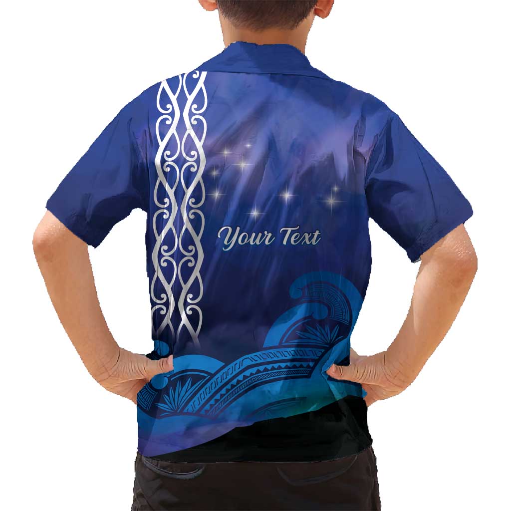 Personalised Matariki New Zealand Family Matching Off Shoulder Maxi Dress and Hawaiian Shirt Maori New Year Galaxy Koru Pattern