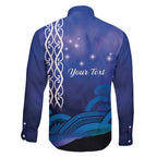 Personalised Matariki New Zealand Family Matching Off Shoulder Maxi Dress and Hawaiian Shirt Maori New Year Galaxy Koru Pattern