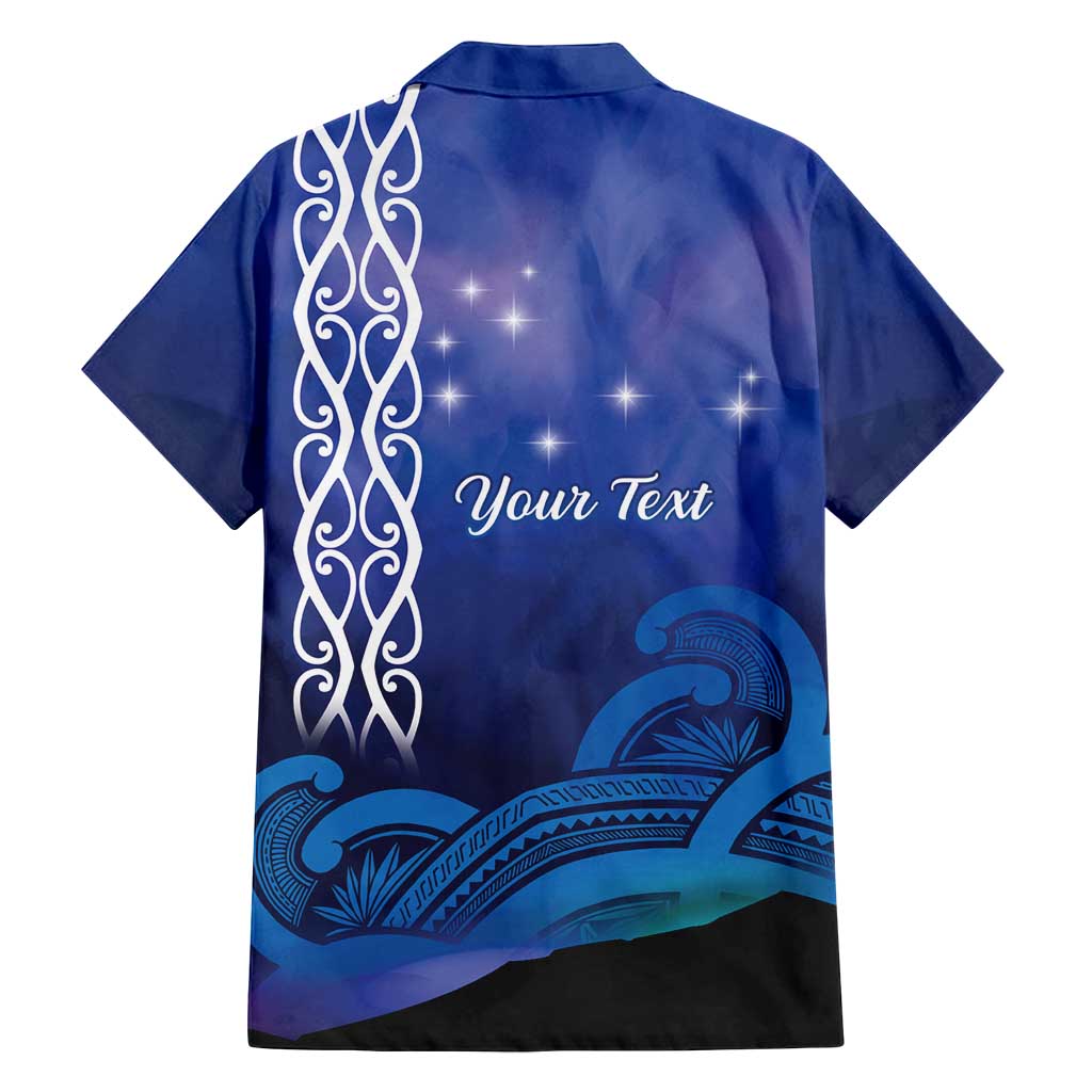 Personalised Matariki New Zealand Family Matching Off Shoulder Short Dress and Hawaiian Shirt Maori New Year Galaxy Koru Pattern