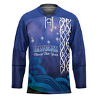 Personalised Matariki New Zealand Hockey Jersey Maori New Year Galaxy Koru Pattern - Aussie Hoodie