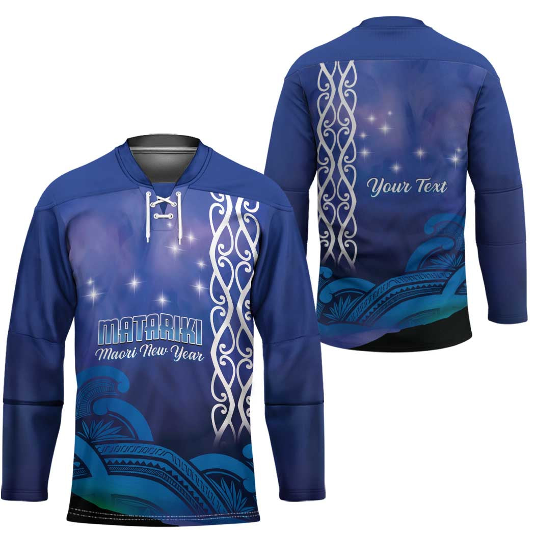 Personalised Matariki New Zealand Hockey Jersey Maori New Year Galaxy Koru Pattern - Aussie Hoodie