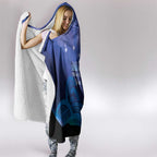 Personalised Matariki New Zealand Hooded Blanket Maori New Year Galaxy Koru Pattern