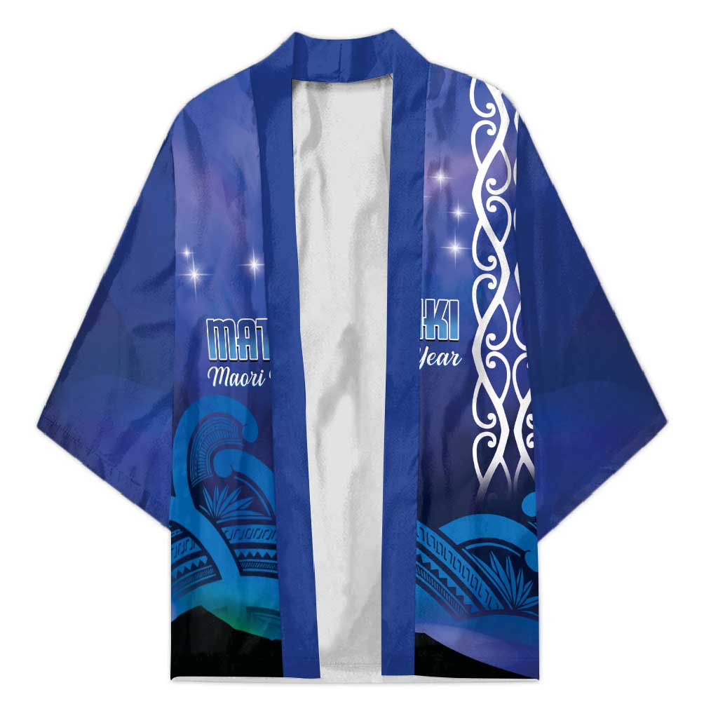 Personalised Matariki New Zealand Kimono Maori New Year Galaxy Koru Pattern - Aussie Hoodie