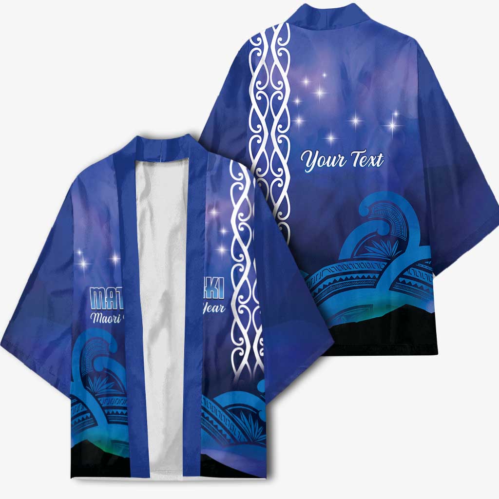 Personalised Matariki New Zealand Kimono Maori New Year Galaxy Koru Pattern - Aussie Hoodie