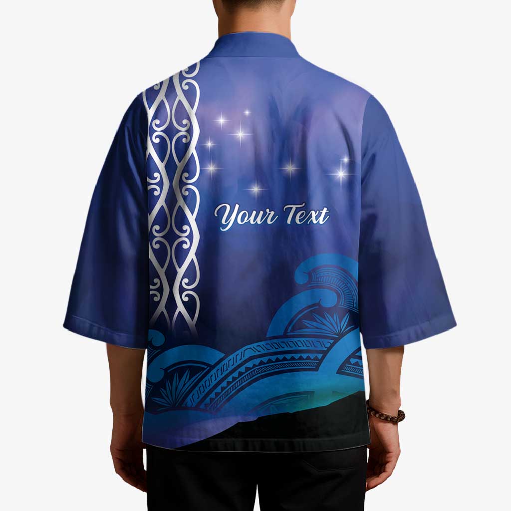 Personalised Matariki New Zealand Kimono Maori New Year Galaxy Koru Pattern - Aussie Hoodie