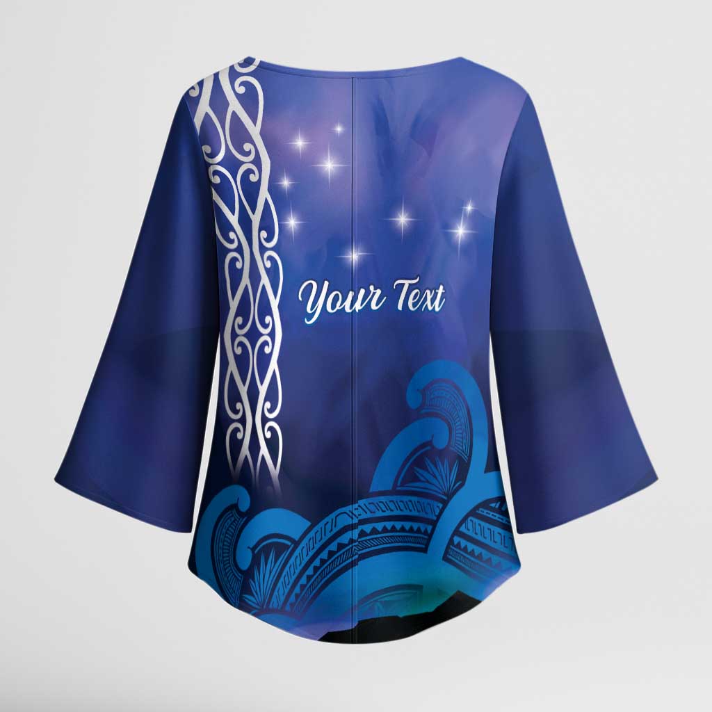 Personalised Matariki New Zealand Kimono Sleeve Blouse Maori New Year Galaxy Koru Pattern - Aussie Hoodie