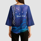 Personalised Matariki New Zealand Kimono Sleeve Blouse Maori New Year Galaxy Koru Pattern - Aussie Hoodie