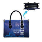Personalised Matariki New Zealand Leather Bag Maori New Year Galaxy Koru Pattern - Aussie Hoodie
