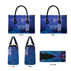 Personalised Matariki New Zealand Leather Bag Maori New Year Galaxy Koru Pattern - Aussie Hoodie