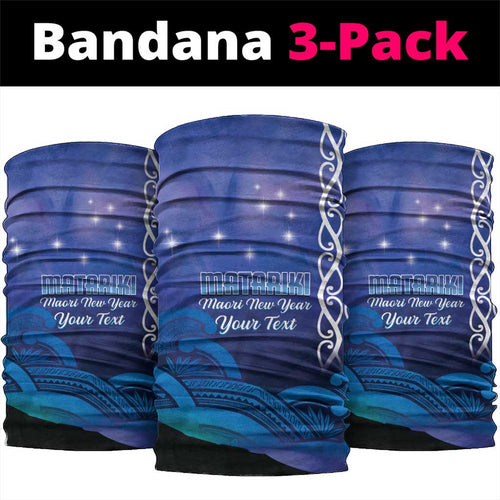 Personalised Matariki New Zealand Neck Gaiter Maori New Year Galaxy Koru Pattern - Aussie Hoodie