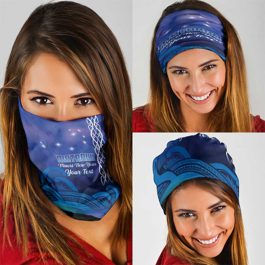Personalised Matariki New Zealand Neck Gaiter Maori New Year Galaxy Koru Pattern - Aussie Hoodie
