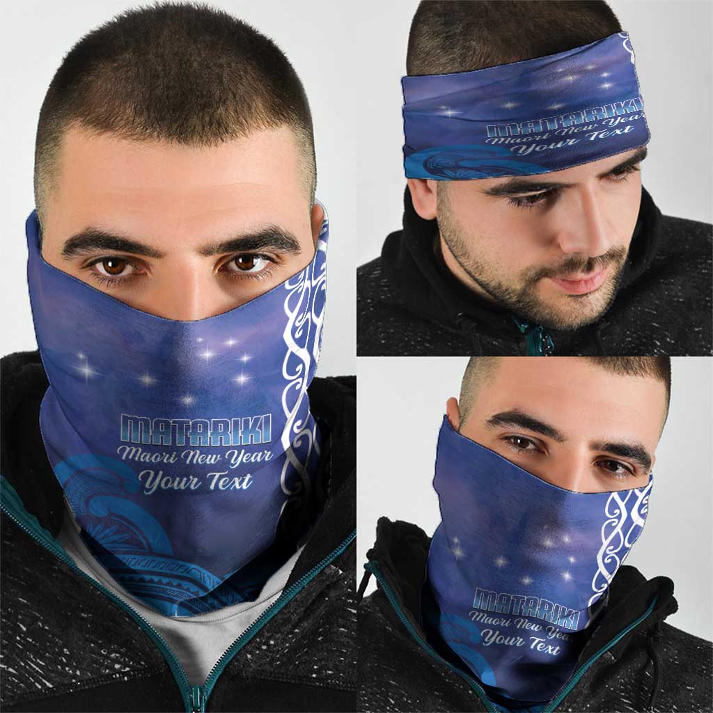 Personalised Matariki New Zealand Neck Gaiter Maori New Year Galaxy Koru Pattern - Aussie Hoodie