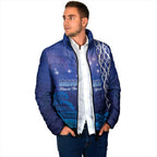 Personalised Matariki New Zealand Padded Jacket Maori New Year Galaxy Koru Pattern - Aussie Hoodie