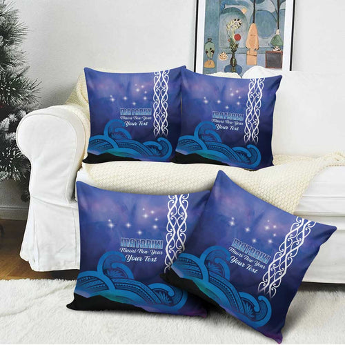 Personalised Matariki New Zealand Pillow Cover Maori New Year Galaxy Koru Pattern - Aussie Hoodie