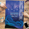 Personalised Matariki New Zealand Puzzle Maori New Year Galaxy Koru Pattern - Aussie Hoodie