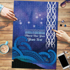 Personalised Matariki New Zealand Puzzle Maori New Year Galaxy Koru Pattern - Aussie Hoodie