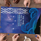 Personalised Matariki New Zealand Puzzle Maori New Year Galaxy Koru Pattern - Aussie Hoodie