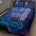 Personalised Matariki New Zealand Quilt Bed Set Maori New Year Galaxy Koru Pattern