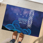 Personalised Matariki New Zealand Rubber Doormat Maori New Year Galaxy Koru Pattern
