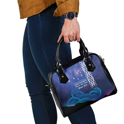 Personalised Matariki New Zealand Shoulder Handbag Maori New Year Galaxy Koru Pattern