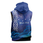 Personalised Matariki New Zealand Sleeveless Hoodie Maori New Year Galaxy Koru Pattern - Aussie Hoodie