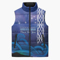 Personalised Matariki New Zealand Sleeveless Puffer Jacket Maori New Year Galaxy Koru Pattern - Aussie Hoodie
