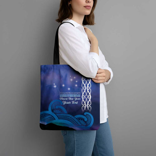 Personalised Matariki New Zealand Tote Bag Maori New Year Galaxy Koru Pattern - Aussie Hoodie