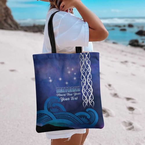 Personalised Matariki New Zealand Tote Bag Maori New Year Galaxy Koru Pattern - Aussie Hoodie