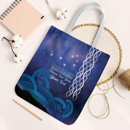 Personalised Matariki New Zealand Tote Bag Maori New Year Galaxy Koru Pattern - Aussie Hoodie