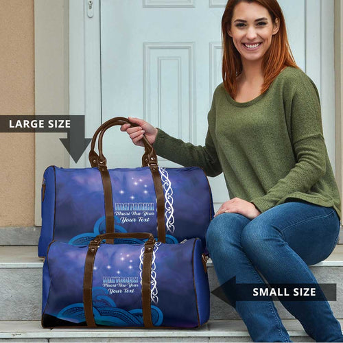 Personalised Matariki New Zealand Travel Bag Maori New Year Galaxy Koru Pattern - Aussie Hoodie