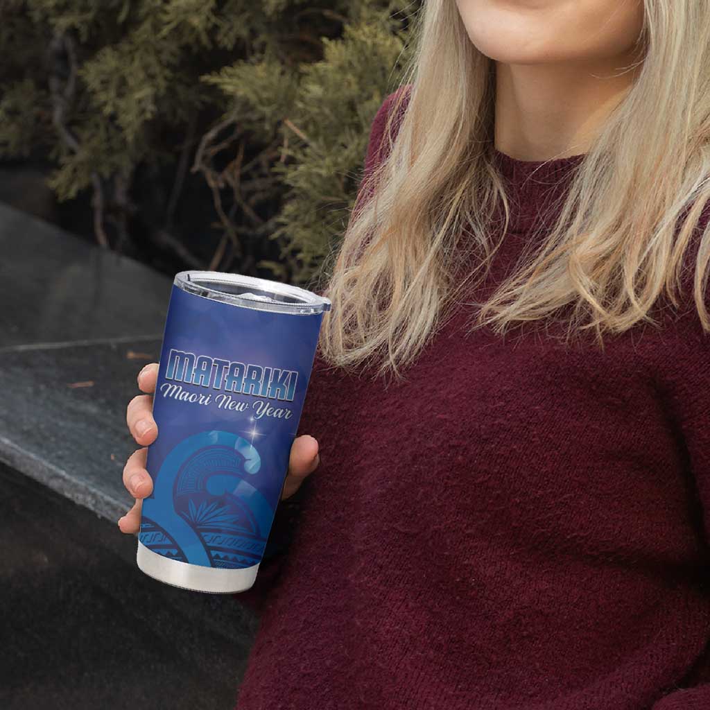 Personalised Matariki New Zealand Tumbler Cup Maori New Year Galaxy Koru Pattern