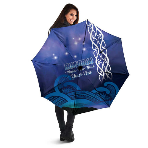 Personalised Matariki New Zealand Umbrella Maori New Year Galaxy Koru Pattern - Aussie Hoodie