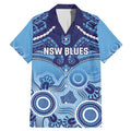 Custom NSW Blues Rugby Family Matching Mermaid Dress and Hawaiian Shirt Aboriginal Mix Polynesian Pattern