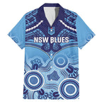 Custom NSW Blues Rugby Family Matching Mermaid Dress and Hawaiian Shirt Aboriginal Mix Polynesian Pattern