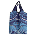 Custom NSW Blues Rugby Grocery Bag Aboriginal Mix Polynesian Pattern